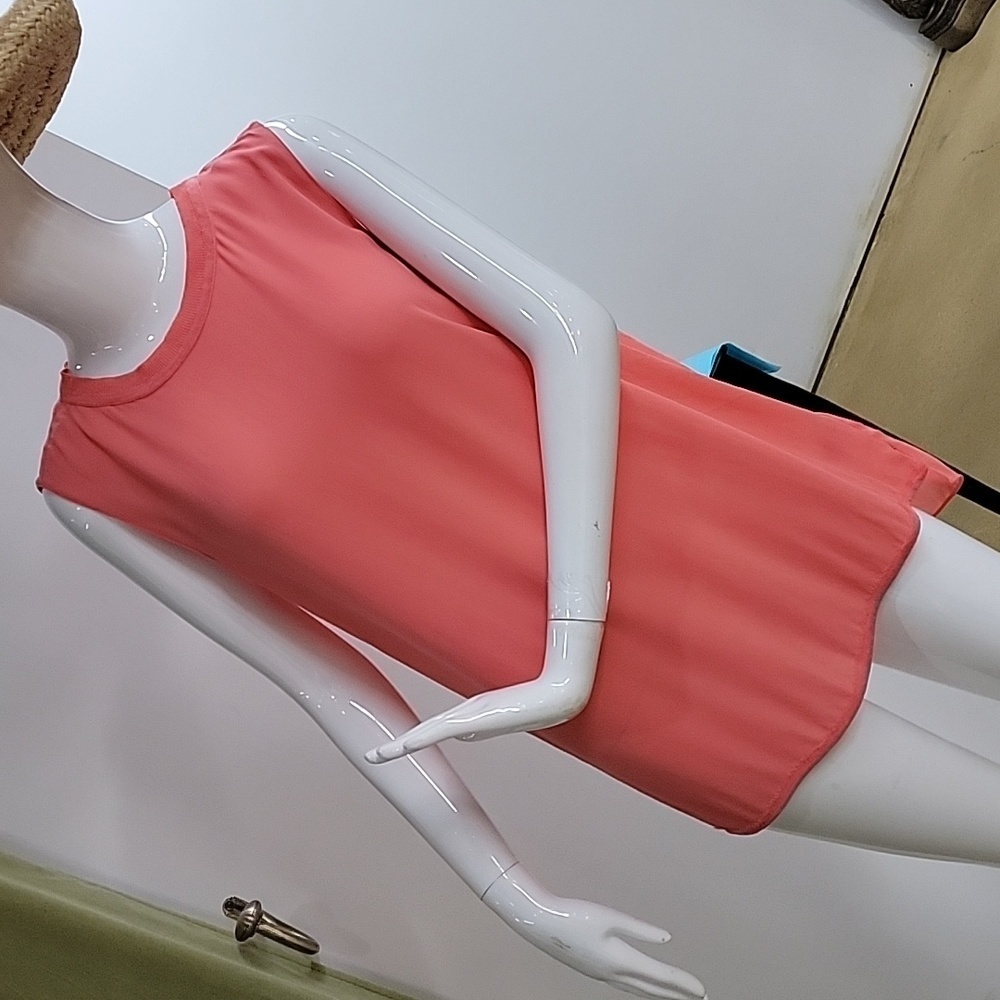 Elie Tahari Pleated Back Sleeveless Silk Lightweight Blouse Top Size Large